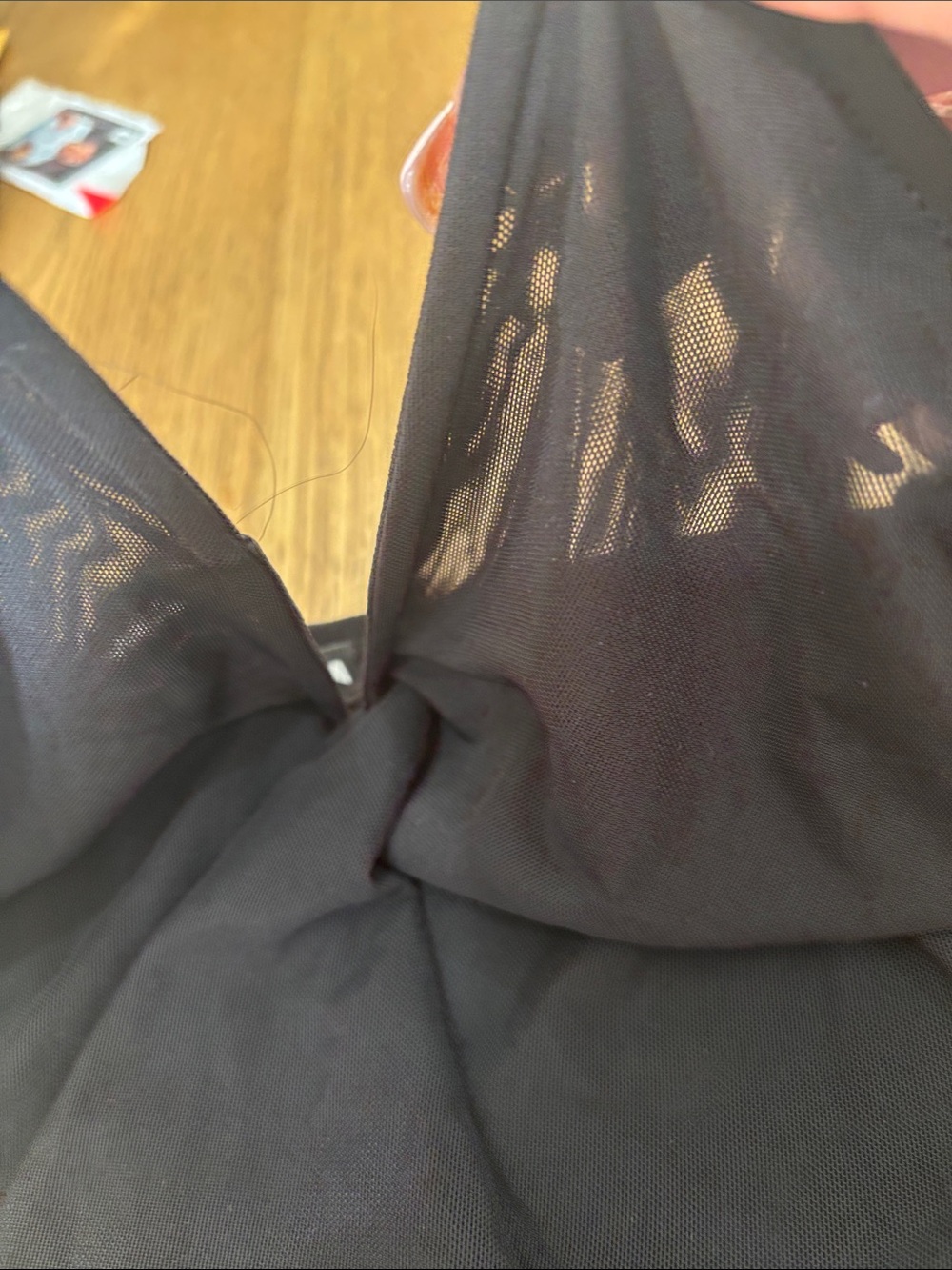 Fashion Nova Black Strapless V-Notch sheer top/dress - Picture 7 of 8